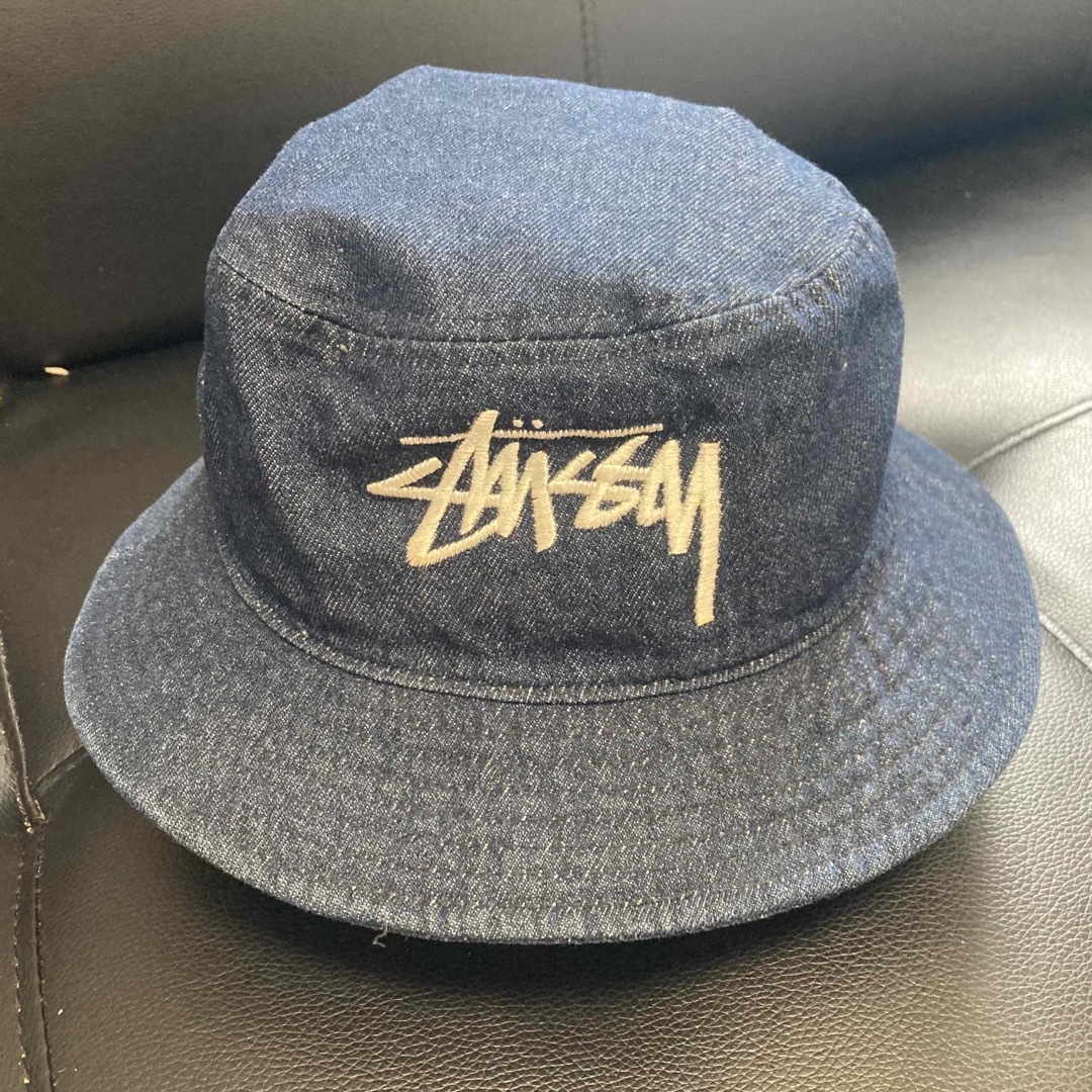 STUSSY(ステューシー)の【美品】STUSSY ステューシー　バケットハット　デニム生地 メンズの帽子(ハット)の商品写真