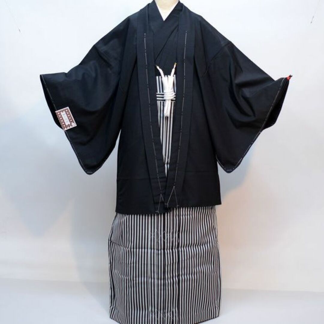羽織着物袴セット 紋付 袷 男児 ジュニアへ直し 155~160cm 羽織着物袴セット 紋付 袷 男児 ジュニアへ直し 155~160cm