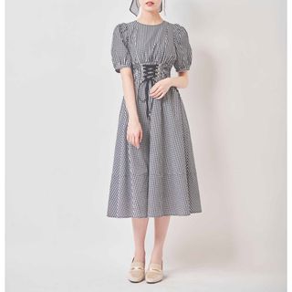 【31sonsdemode】シャツ地シャーリングワンピース