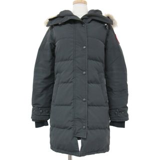 カナダグース(CANADA GOOSE)のCANADA GOOSE カナダグース コート ダウン アウター ブラック 黒 S ロング ミドル フード ファー MACKENZIE PARKA マッケンジー おしゃれ シンプル 無地 きれいめ 大人女子 ブランド カジュアル 防寒 羽織り 高級【レディース】【中古】(ダウンジャケット)