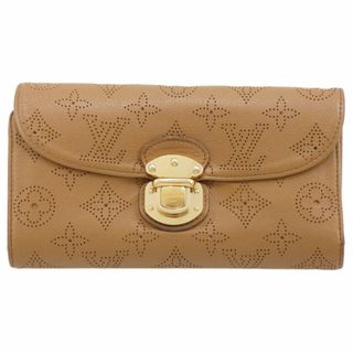 ルイヴィトン(LOUIS VUITTON)のルイヴィトンマヒナ ポルトフォイユ・イリス ブラウン 長財布 JJS02757(財布)