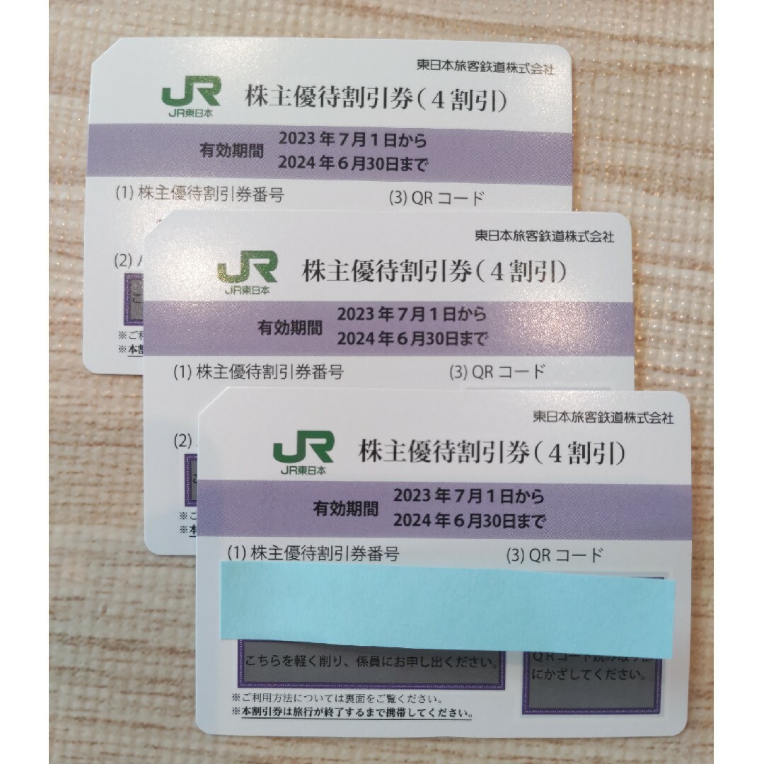 新品正規 JR東日本 株主優待割引券３枚 | www.centralheating.com