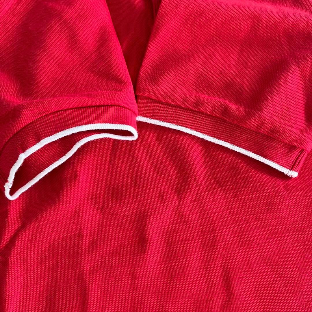 RUSS・K(ラスケー)の未使用タグ付き RUSS・K　ラスケー　ポロシャツ 赤 刺繍ワッペン L メンズのトップス(ポロシャツ)の商品写真