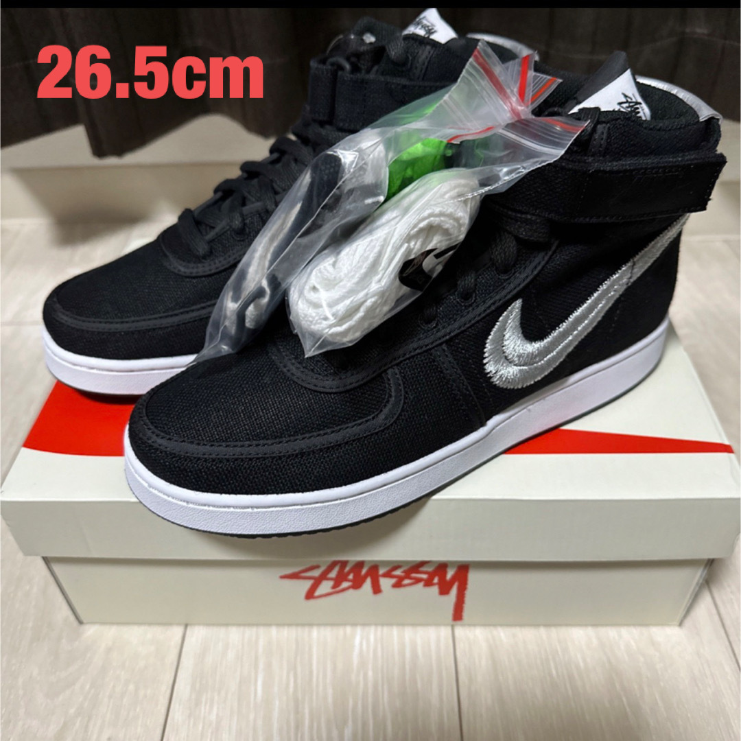 Stussy × Nike Vandal High "Black"靴/シューズ