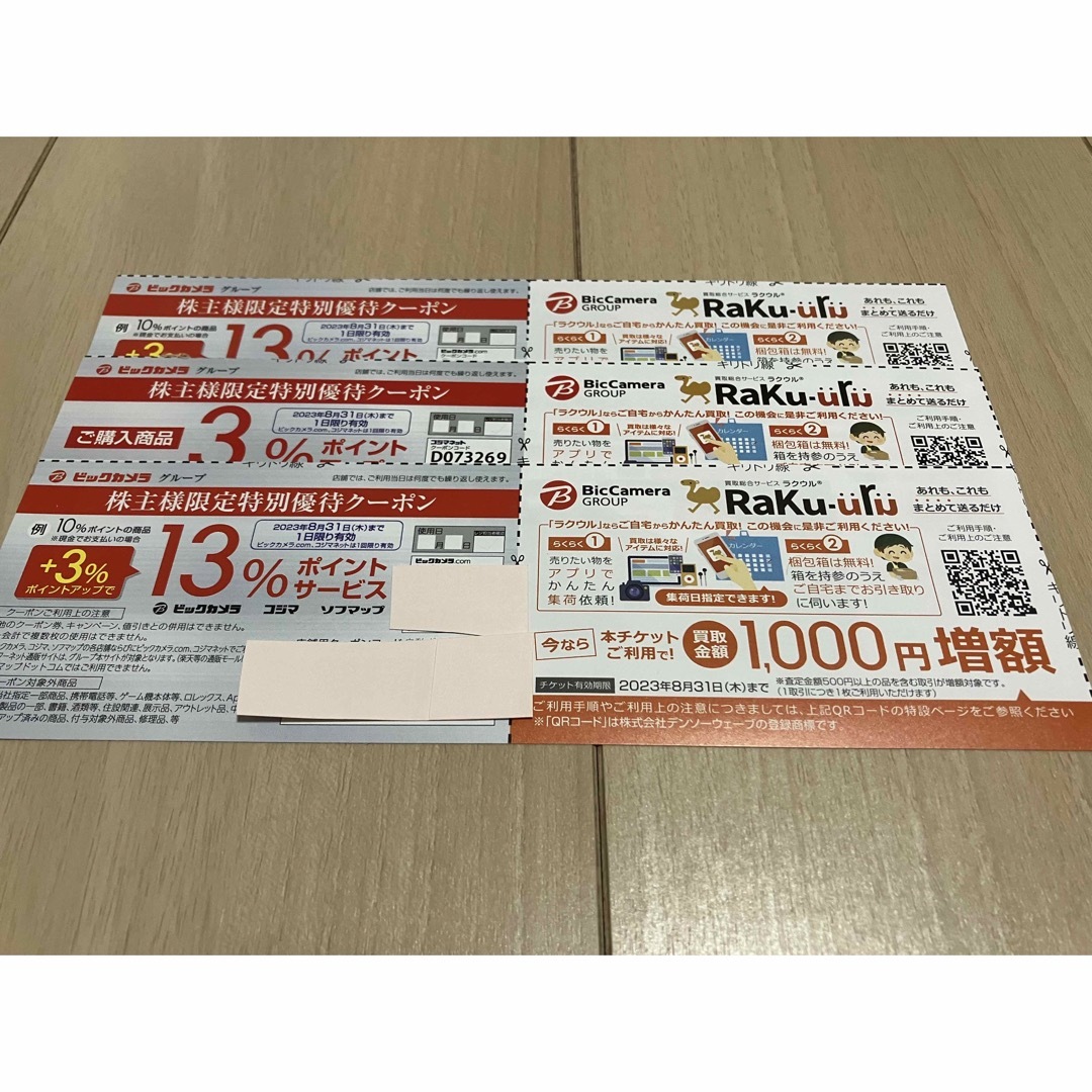 ラクウル 買取金額1000円増額クーポン 3枚 コジマ ソフマップの通販 by Andy's shop｜ラクマ