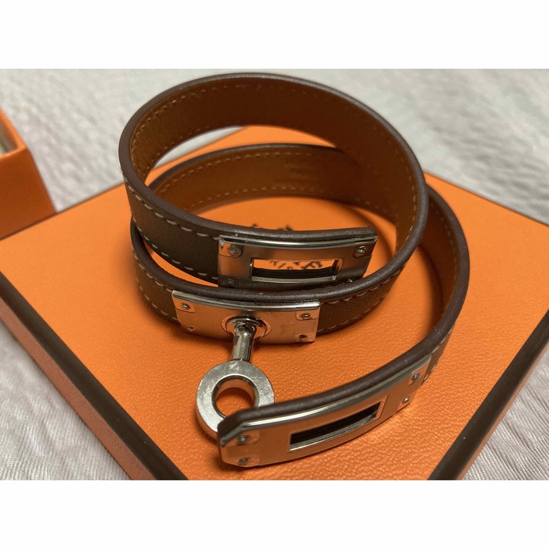 Hermes - HERMES エルメス レザーブレスレット 《ケリー》 ドゥブル