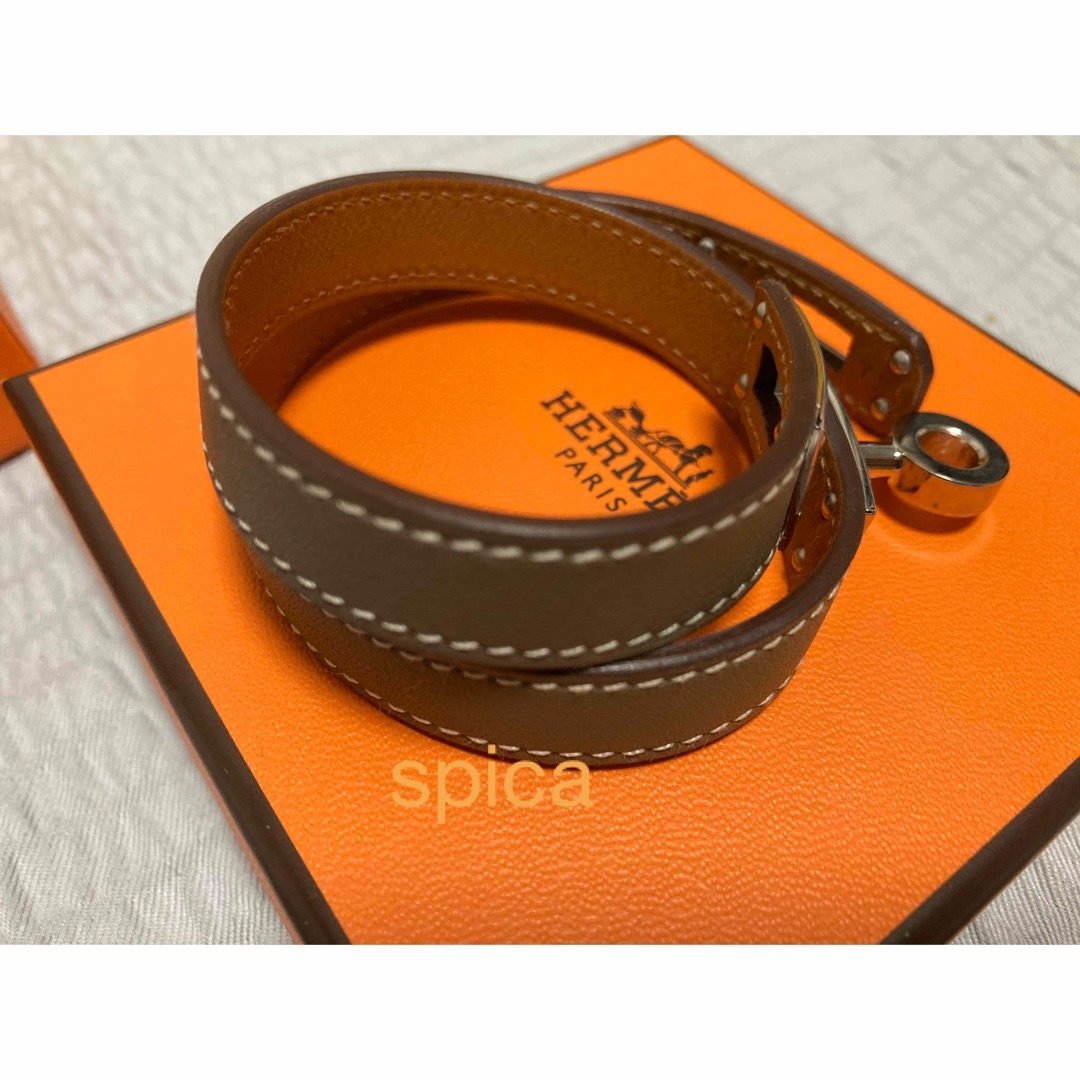 Hermes - HERMES エルメス レザーブレスレット 《ケリー》 ドゥブル