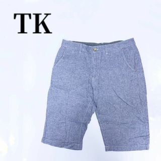 ティーケー(TK)のTKティーケー麻混メランジハーフパンツメンズブルー(その他)