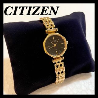 【maki様専用】CITIZEN  レディース　腕時計　ゴールド×ブラック(腕時計)