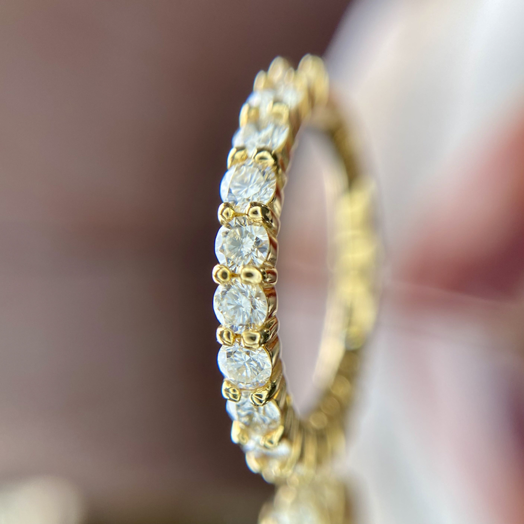 『専用です』天然ダイヤモンドエタニティリング  計1.12ct K18 レディースのアクセサリー(リング(指輪))の商品写真