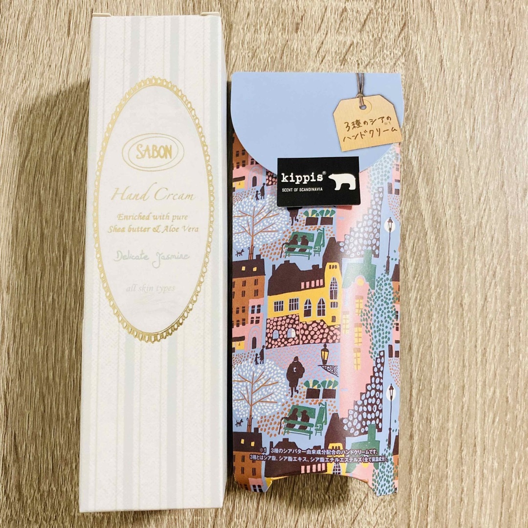 SABON(サボン)のハンドクリームセット SABON ジャスミン50ml kippis 40g コスメ/美容のボディケア(ハンドクリーム)の商品写真