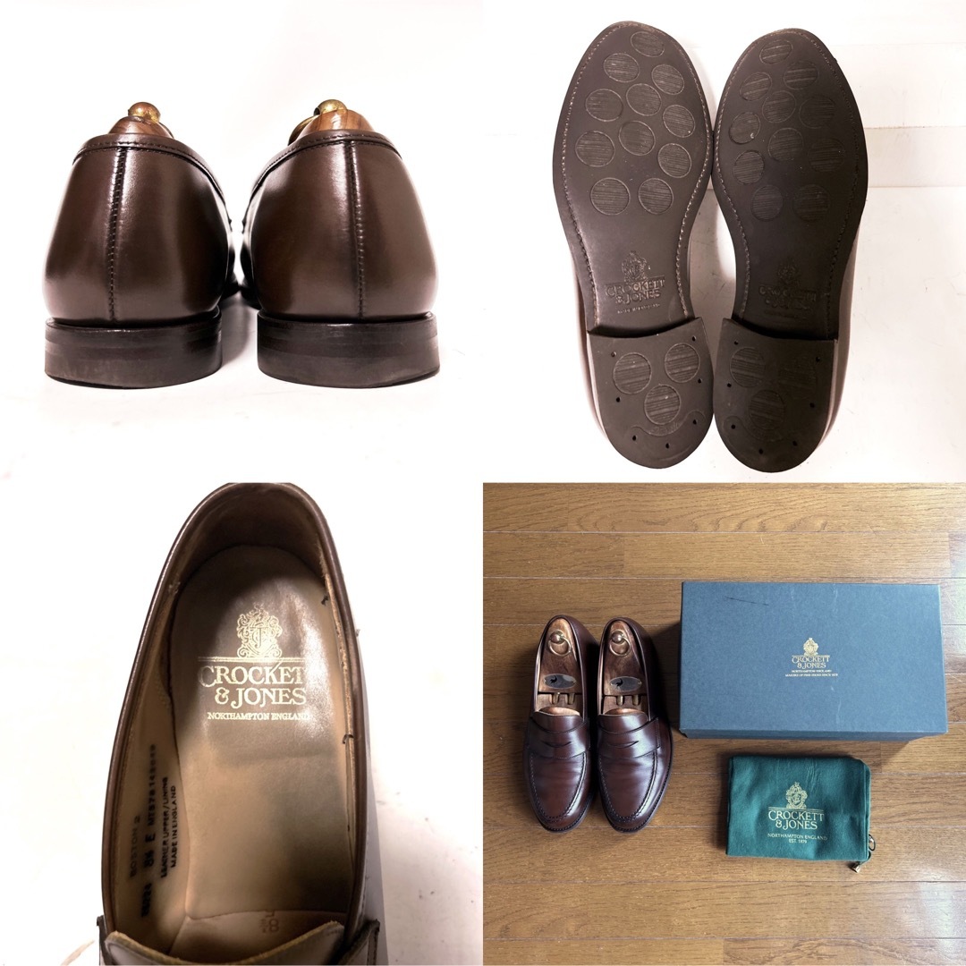 Crockett&Jones(クロケットアンドジョーンズ)の143.CROCKETT&JONES BOSTON2 コインローファー 8.5E メンズの靴/シューズ(ドレス/ビジネス)の商品写真