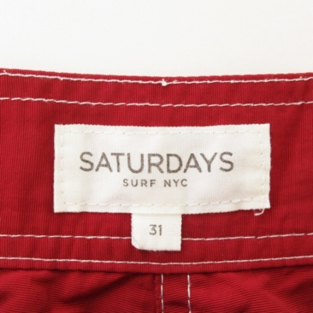 SATURDAYS SURF NYC(サタデーズサーフニューヨークシティー)のサタデーズサーフ ショート パンツ ボードショーツ ナイロン 赤系 31  メンズのパンツ(ショートパンツ)の商品写真