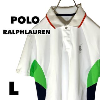 【POLO RALPH LAUREN】 ポロシャツ L レディース 半袖 白(ポロシャツ)