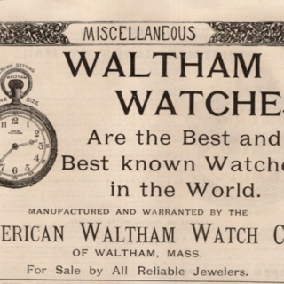 1885年~ ウォルサムWaltham 懐中時計チェーン鎖 フォブ アンティーク