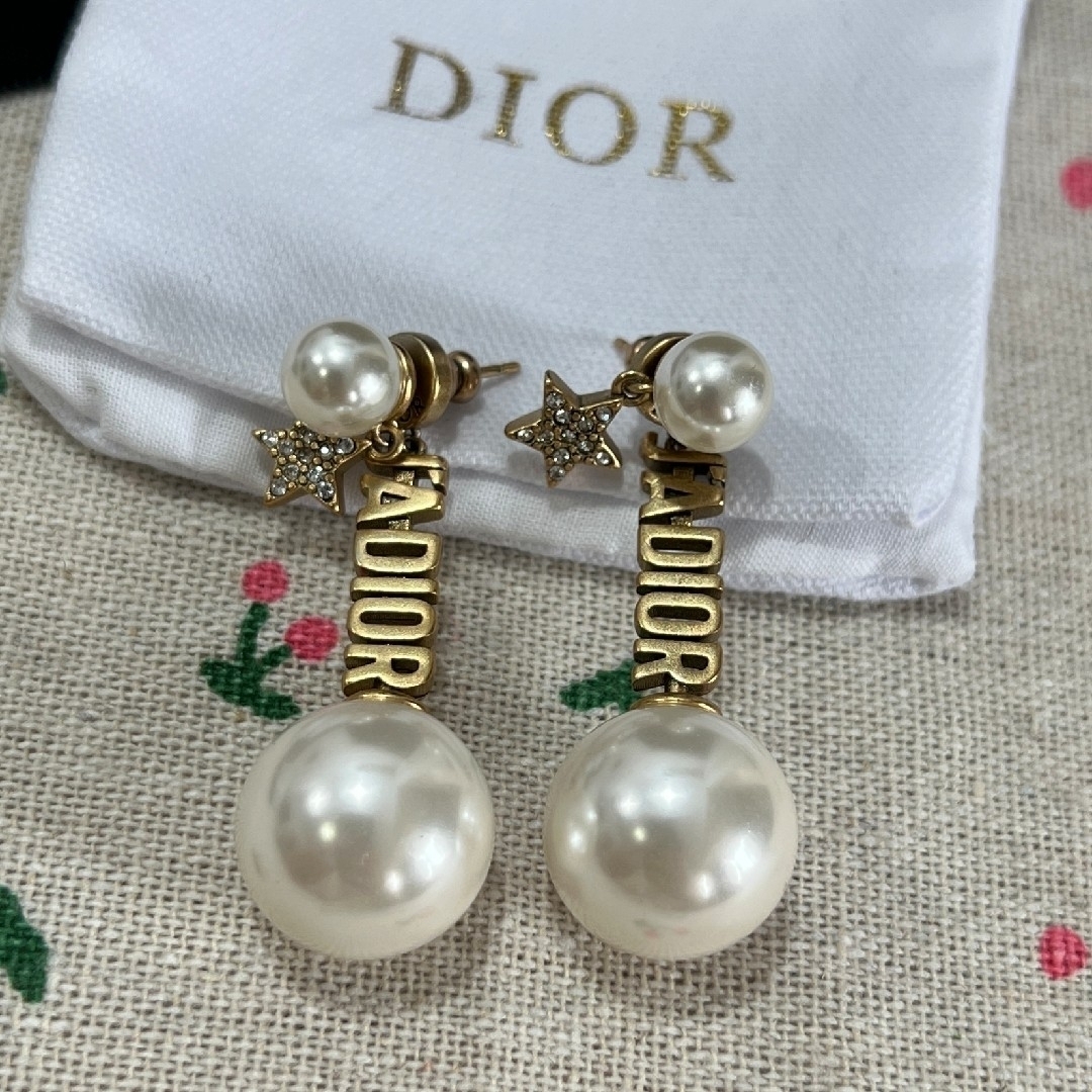 Dior ディオール CLAIRDLUNE ピアス ゴールド 紙袋・箱付き-