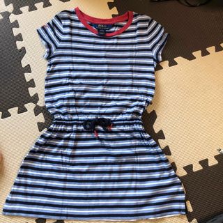 ラルフローレン(Ralph Lauren)のラルフローレン／キッズワンピース／110cm ／ボーダー／キッズTシャツ(ワンピース)