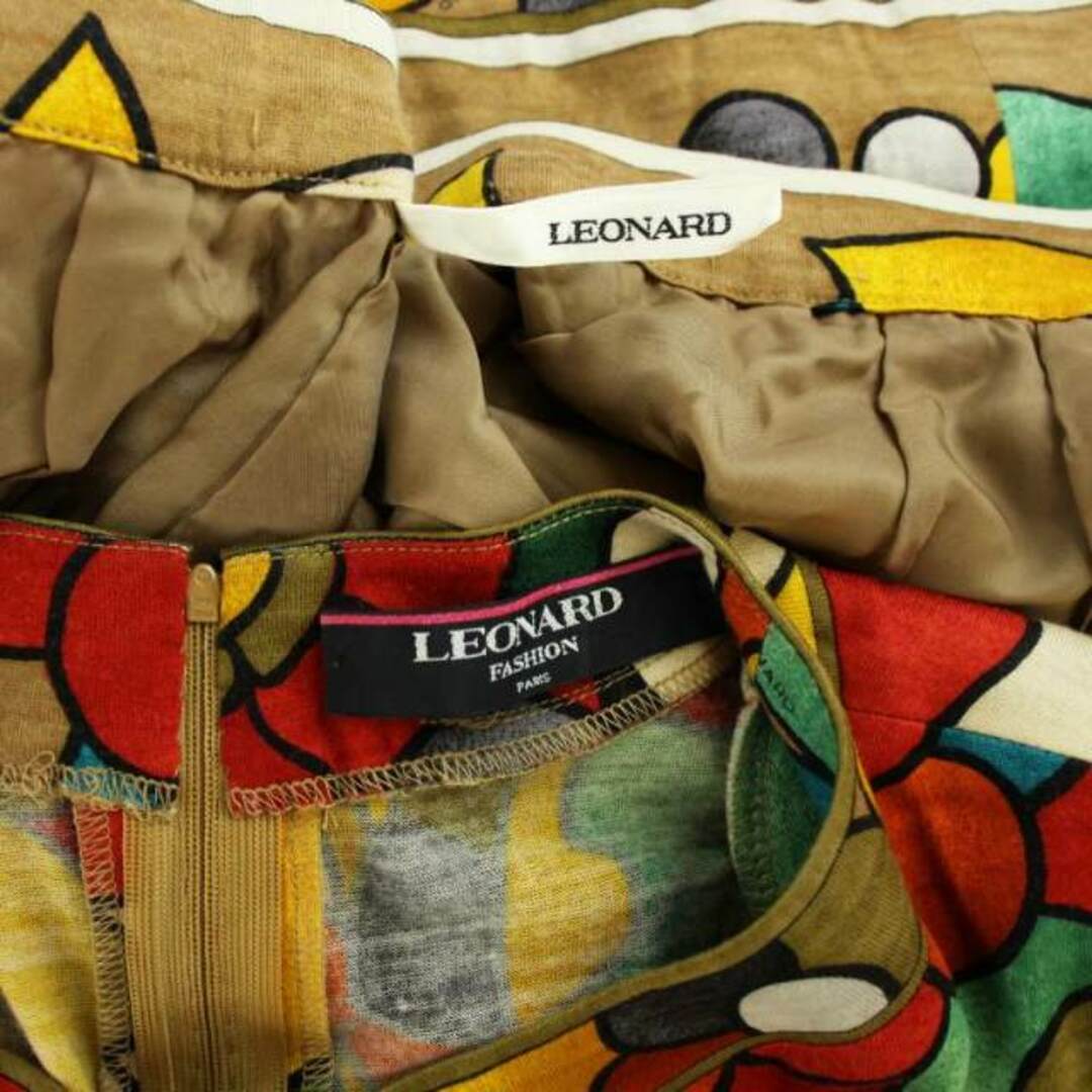 LEONARD(レオナール)のレオナール FASHION セットアップ 上下 カットソー 長袖 総柄 ウール レディースのトップス(カットソー(長袖/七分))の商品写真