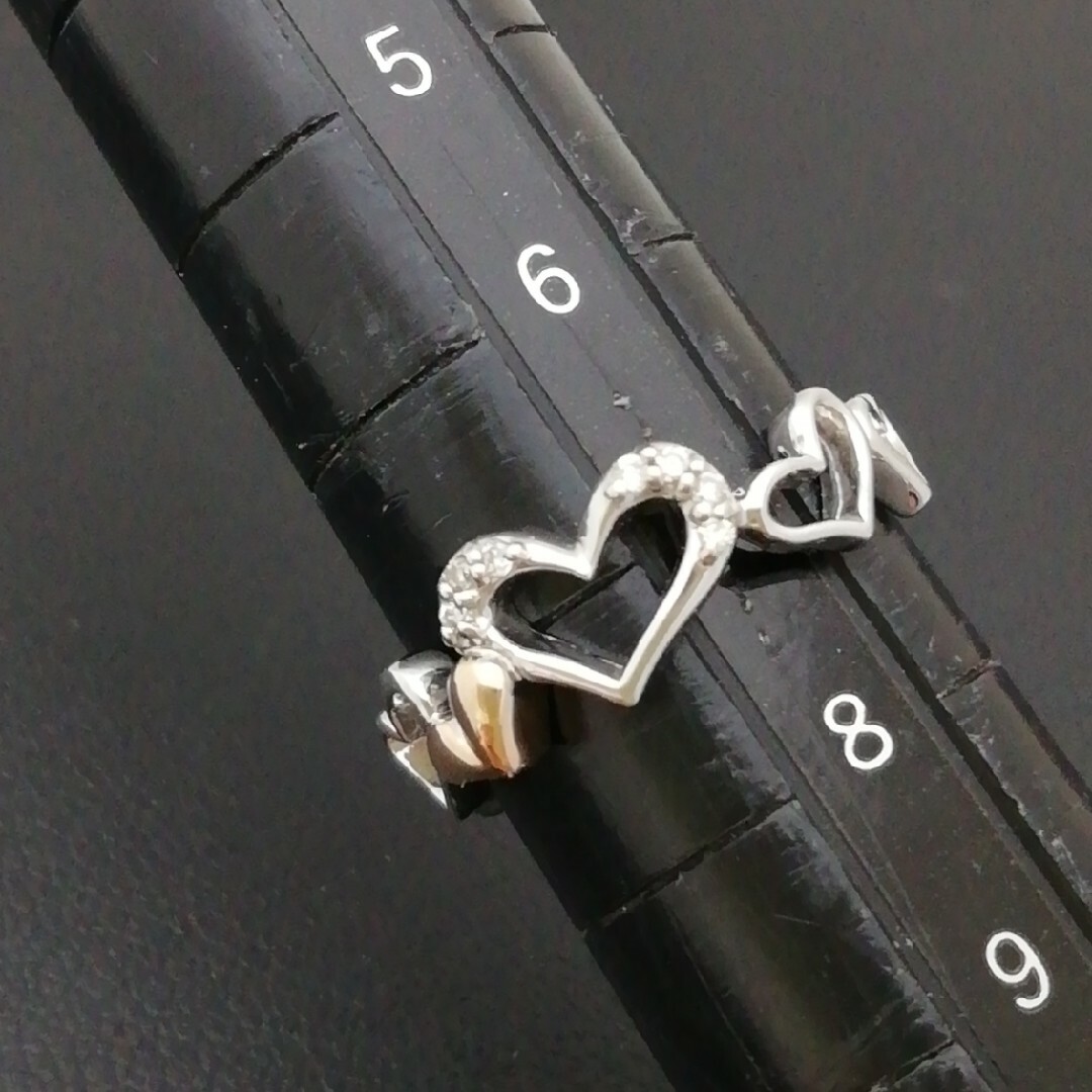 K18WG　❤️はK18PG　❣️❤️❤️❣️❤️❤️❤️❣️　ハートリング メンズのアクセサリー(リング(指輪))の商品写真