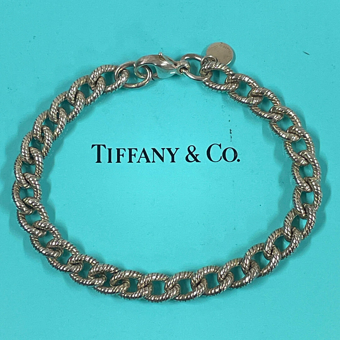 約198cmベルト幅TIFFANY&CO. ティファニー ツイスト ロープ チェーン ブレスレット シルバー 正規品 / 31105