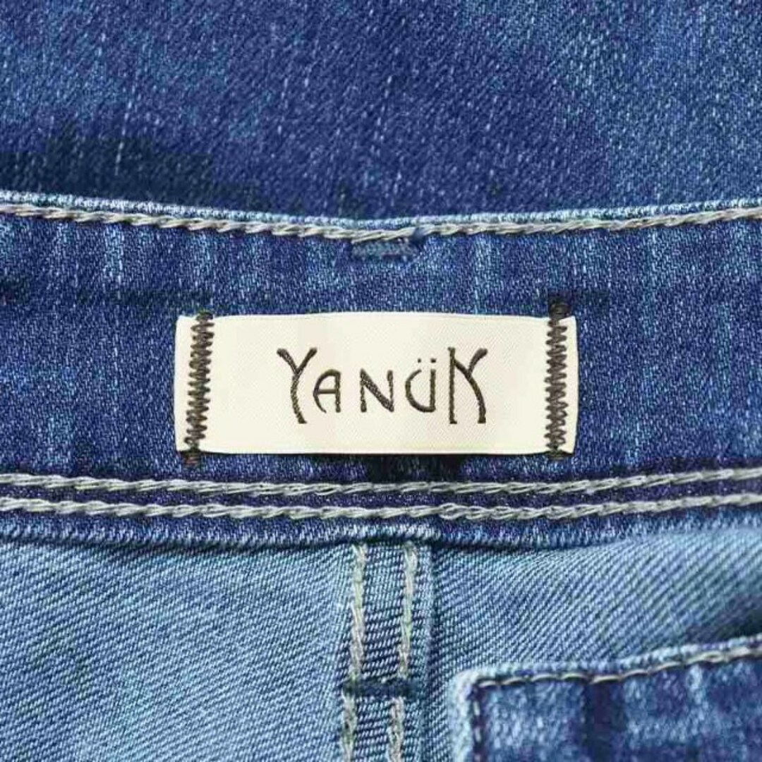 YANUK(ヤヌーク)のYANUK ハイウェスト ストレート デニムパンツ ジーンズ 22 S 青 レディースのパンツ(デニム/ジーンズ)の商品写真