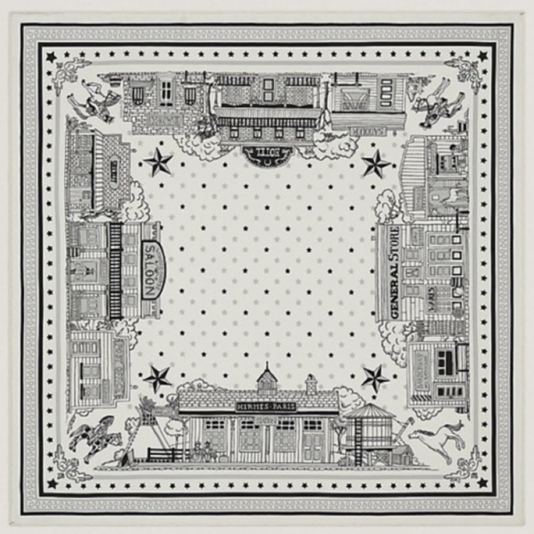 エルメス スカーフ バンダナ カレ55 パリ・ステーション