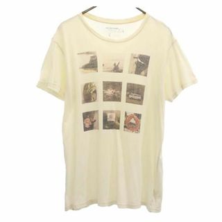 バートン(BURTON)のバートン プリント 半袖 Tシャツ S ベージュ系 BURTON ロゴ メンズ 【中古】  【230628】 メール便可(Tシャツ/カットソー(半袖/袖なし))