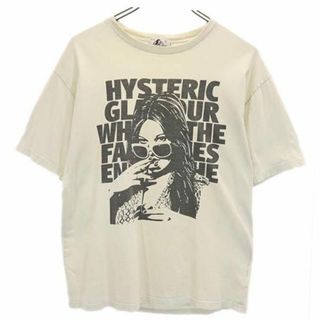 ヒステリックグラマー(HYSTERIC GLAMOUR)のヒステリックグラマー 日本製 プリント 半袖 Tシャツ S グレー系 HYSTERIC GLAMOUR ロゴ メンズ 【中古】  【230628】 メール便可(Tシャツ/カットソー(半袖/袖なし))