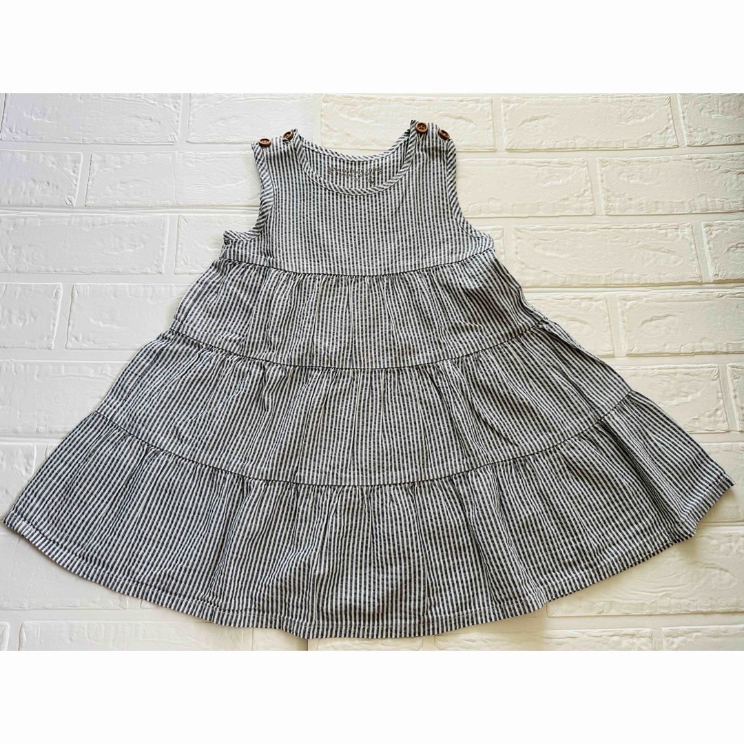 バースデイ(バースデイ)のストライプ　ノースリーブ　ワンピース　95 キッズ/ベビー/マタニティのキッズ服女の子用(90cm~)(ワンピース)の商品写真