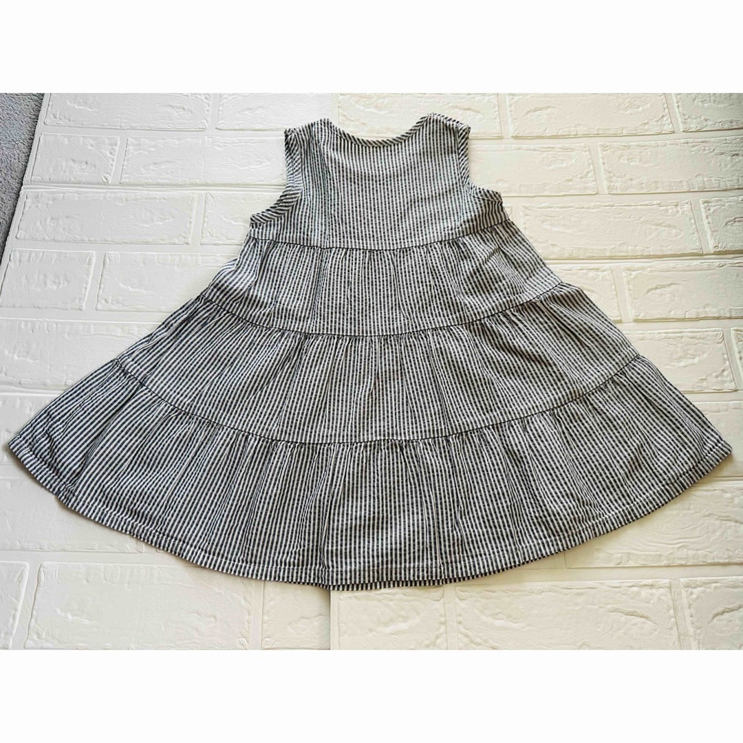 バースデイ(バースデイ)のストライプ　ノースリーブ　ワンピース　95 キッズ/ベビー/マタニティのキッズ服女の子用(90cm~)(ワンピース)の商品写真