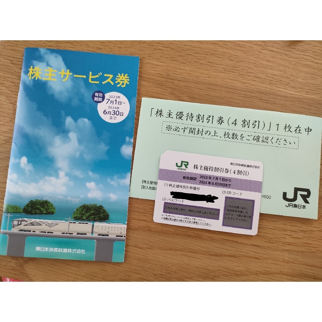 JR(ジェイアール)の【最新☆JR東日本】株主優待券１枚　サービス券　セット チケットの優待券/割引券(その他)の商品写真