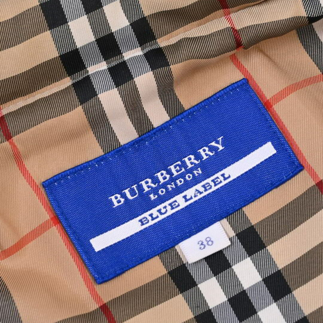 BURBERRY BLUE LABEL(バーバリーブルーレーベル)のBURBERRY BLUE LABEL 比翼デザイン ウール混 ジップ コート レディースのジャケット/アウター(その他)の商品写真