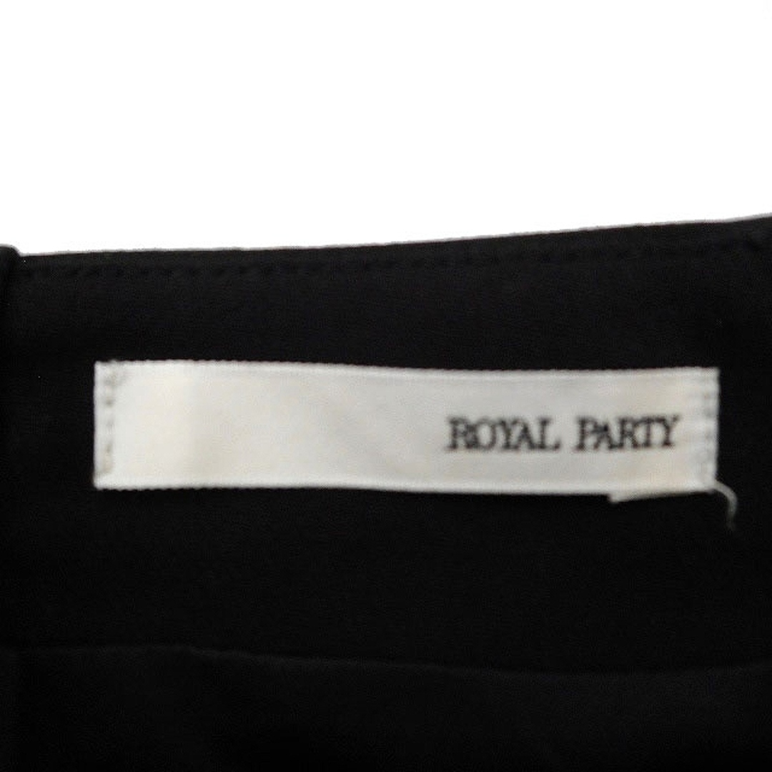 ROYAL PARTY(ロイヤルパーティー)のロイヤルパーティー ROYAL PARTY 台形スカート ミニ 無地 ブラック レディースのスカート(ミニスカート)の商品写真