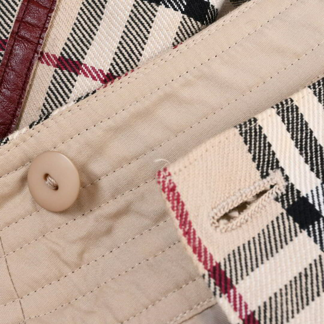 BURBERRY(バーバリー)のBurberry London レザートリム ノバチェック ラップ スカート レディースのスカート(その他)の商品写真