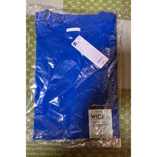 ジーユー(GU)の新品　GUワイドフィットT  色65BLUE サイズL(Tシャツ/カットソー(半袖/袖なし))