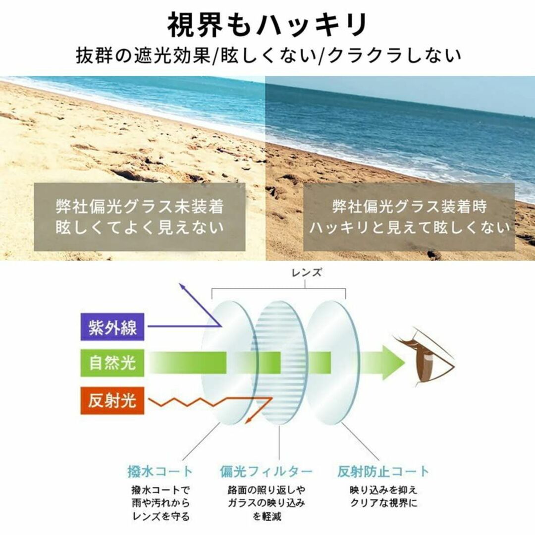 【色: ブラウン・ブラウン】DUCO サングラス レディース 偏光 レンズ 丸サ 3