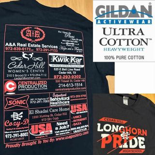 ギルタン(GILDAN)の【GILDAN オレゴン州 企業 ロゴ Tシャツ VINTAGE 黒 XL】(Tシャツ/カットソー(半袖/袖なし))