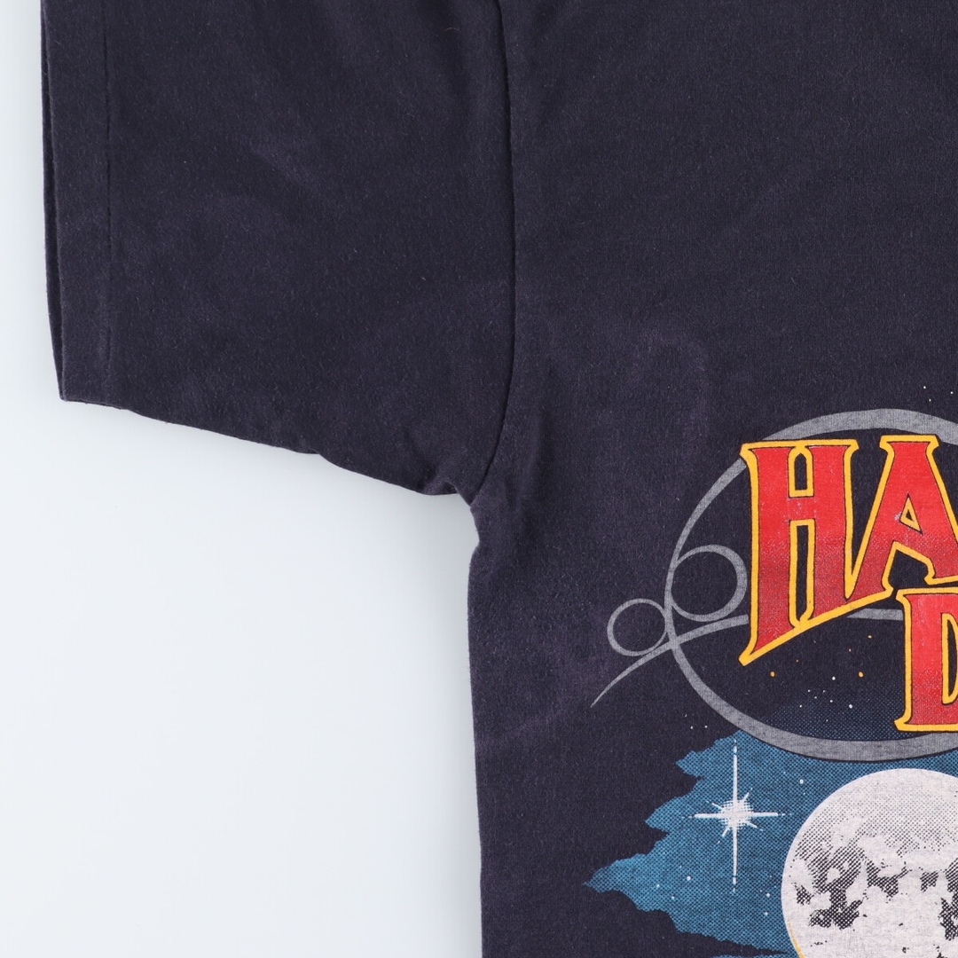 80年代 SSI Harley-Davidson ハーレーダビッドソン 鷹柄 大判プリント モーターサイクル バイクTシャツ USA製 メンズXL ヴィンテージ /eaa348953