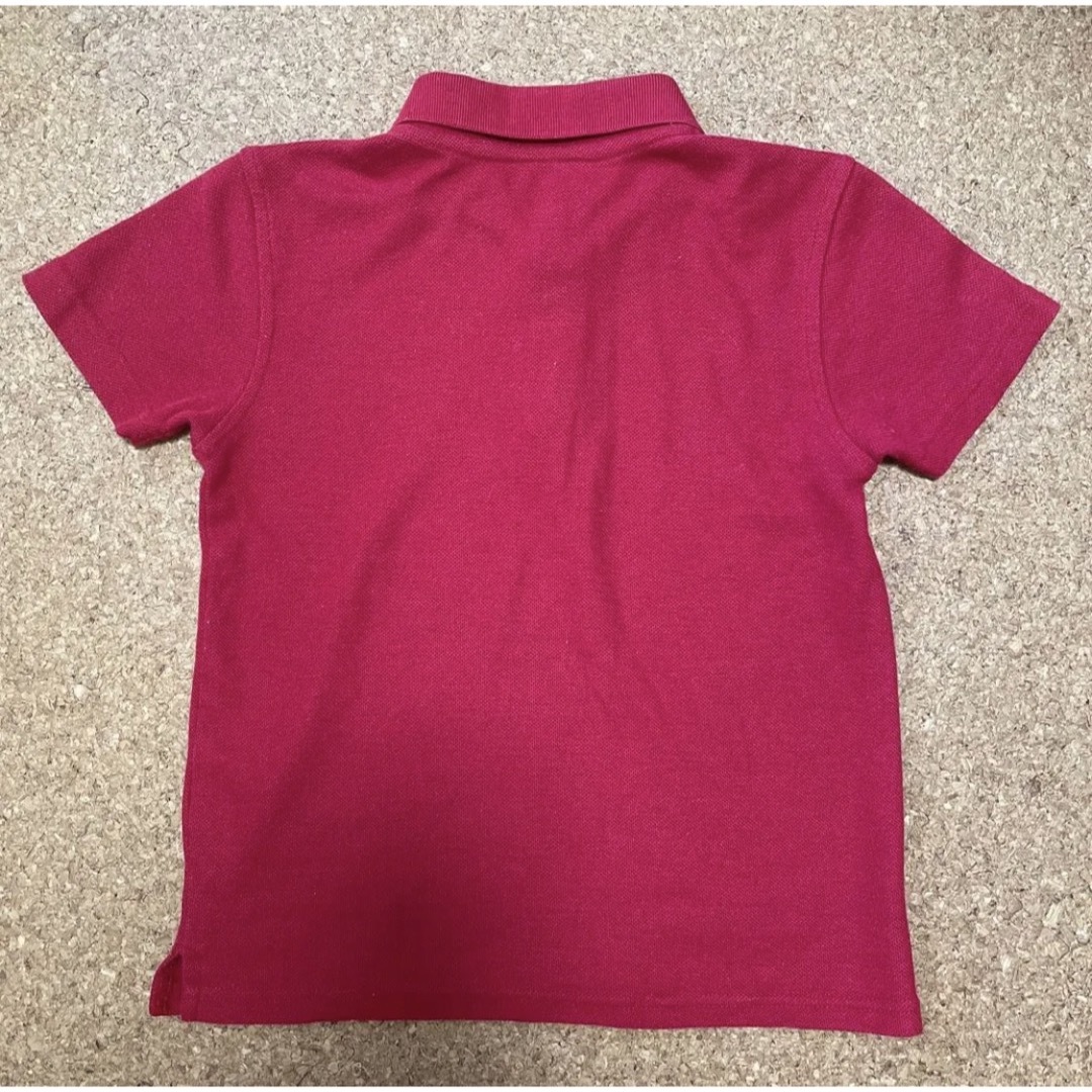 赤色半袖ポロシャツ 120cm キッズ/ベビー/マタニティのキッズ服男の子用(90cm~)(Tシャツ/カットソー)の商品写真