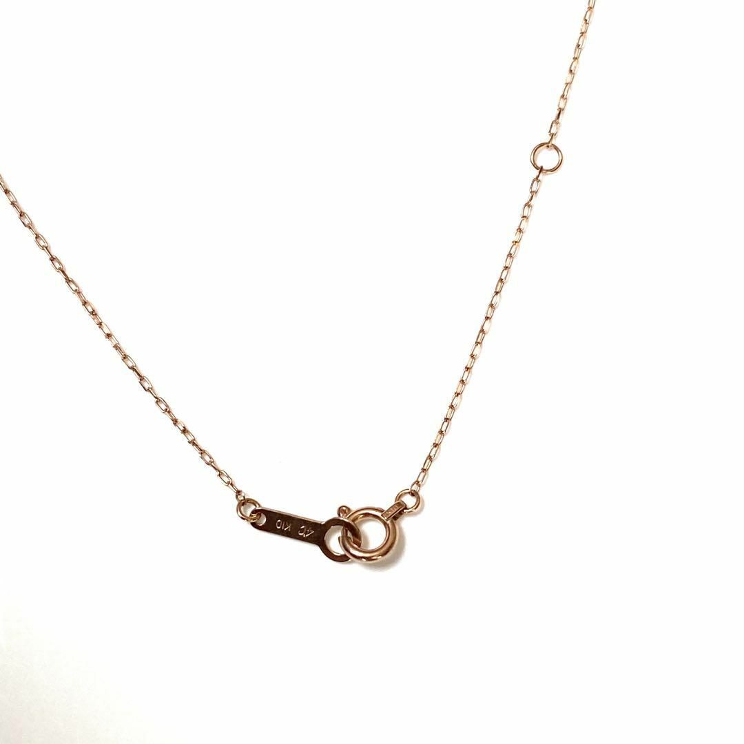 【4℃】K10 ダイヤモンド ハートモチーフ ピンクゴールド ネックレス