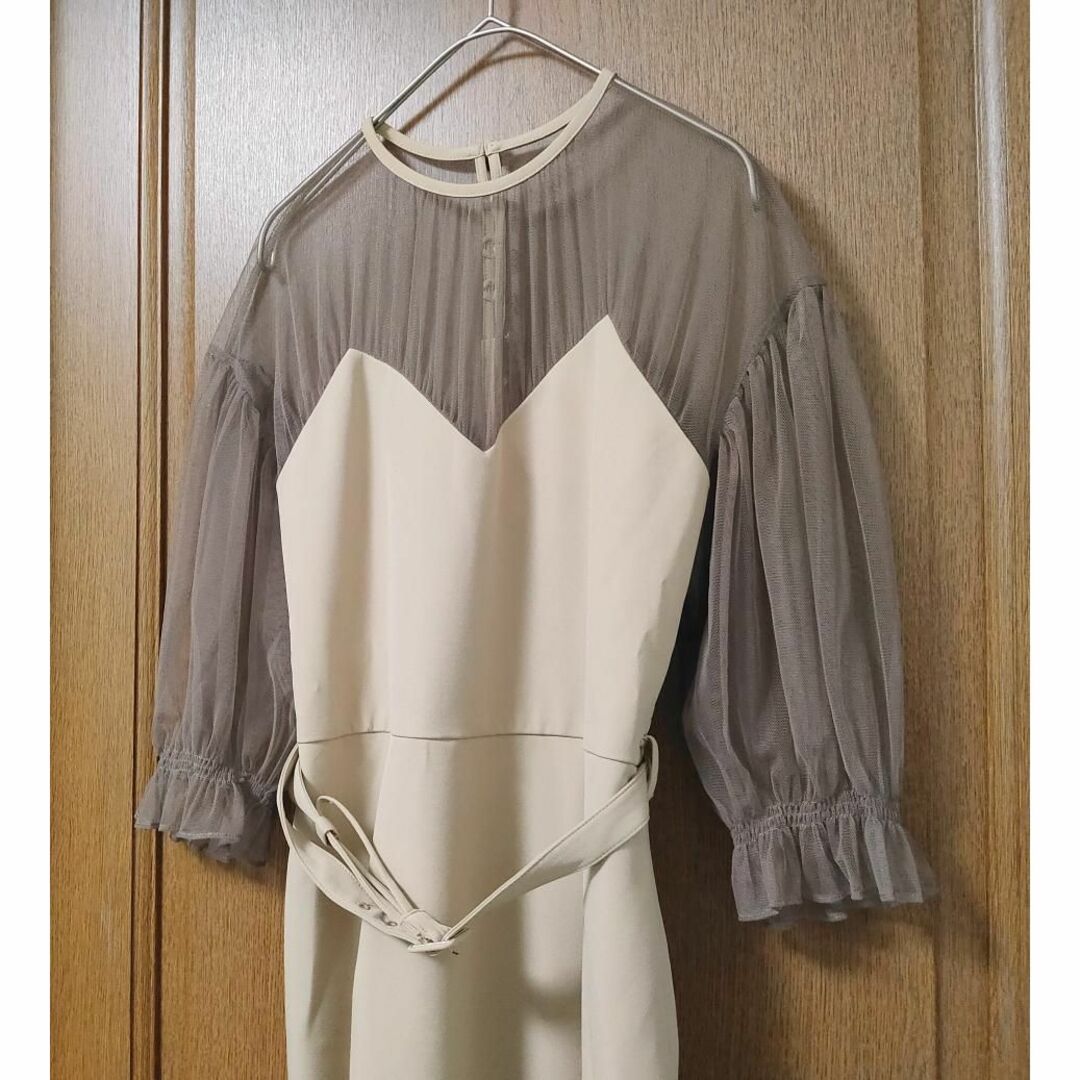 Ameri VINTAGE(アメリヴィンテージ)の新品 AMERI AIRY SLEEVE TIGHT DRESS レディースのワンピース(ロングワンピース/マキシワンピース)の商品写真