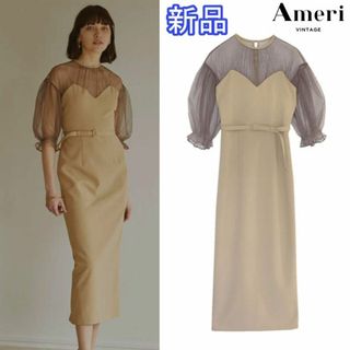 アメリヴィンテージ(Ameri VINTAGE)の新品 AMERI AIRY SLEEVE TIGHT DRESS(ロングワンピース/マキシワンピース)