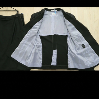 KFC0635■ 新品 スーツ ジャケット スカート 13ARサイズ ネイビー