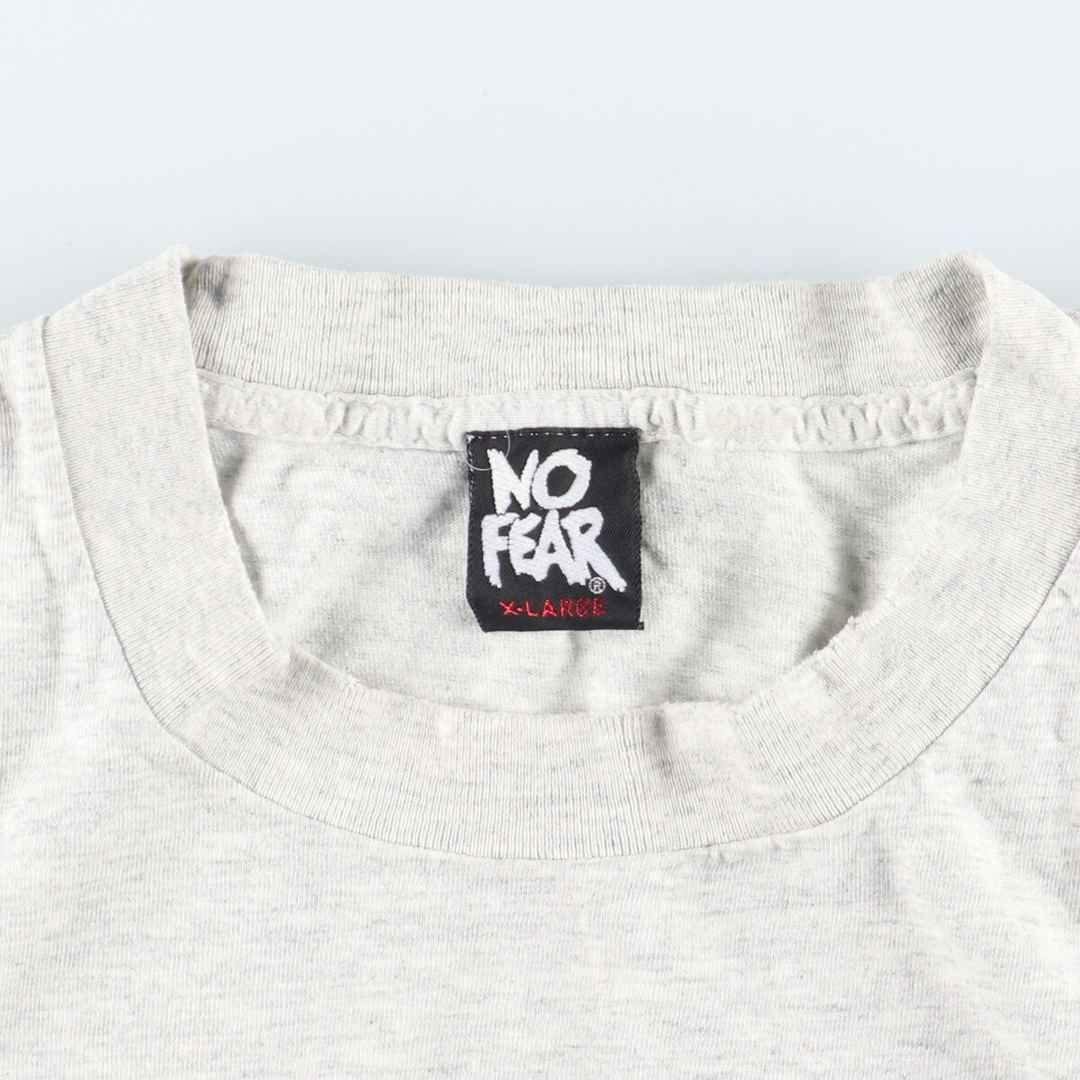 90s USA製 白 プリントTシャツ アメフト NO FEAR vintage