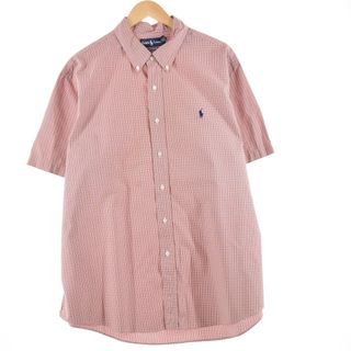 ラルフローレン(Ralph Lauren)の古着 ラルフローレン Ralph Lauren CUSTOM FIT 半袖 ボタンダウン チェックシャツ メンズXXL /eaa349335(シャツ)