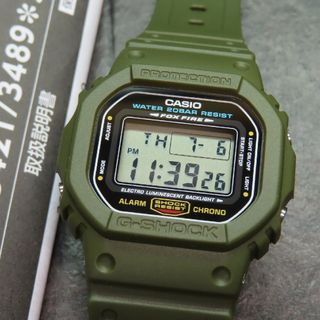 ジーショック(G-SHOCK)のカシオ/CASIO G-SHOCK/Gショック●DW-5600E-1【カーキ】(腕時計(デジタル))