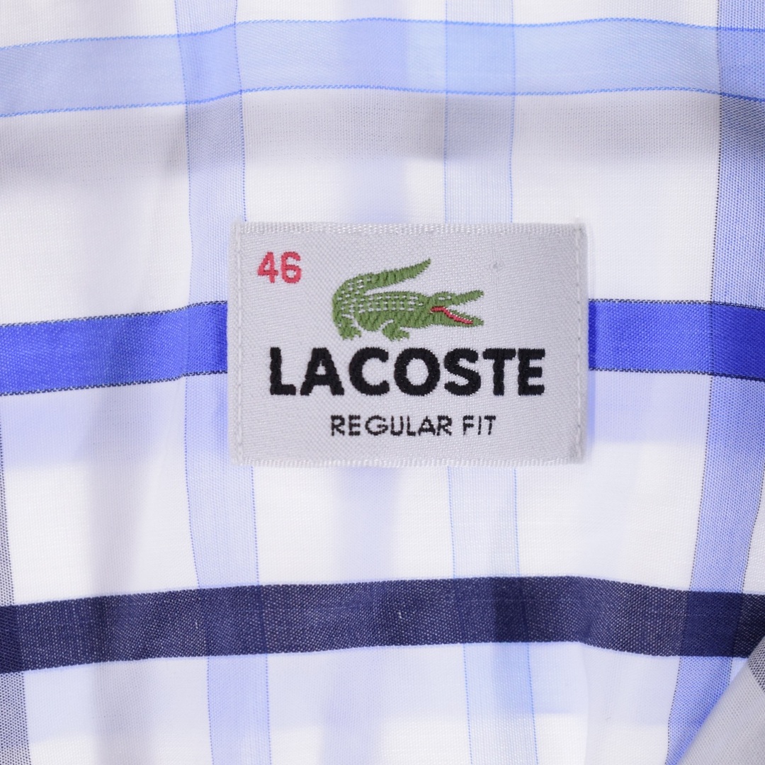 LACOSTE(ラコステ)の古着 90年代 ラコステ LACOSTE フレンチラコステ 長袖 ボタンダウンチェックシャツ フランス製 40 メンズM ヴィンテージ /eaa348233 メンズのトップス(シャツ)の商品写真