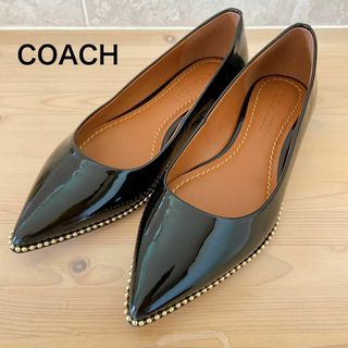 COACH - 【超美品】coach コーチ 37 パンプス 24㎝ 春夏 黒 ブラックの