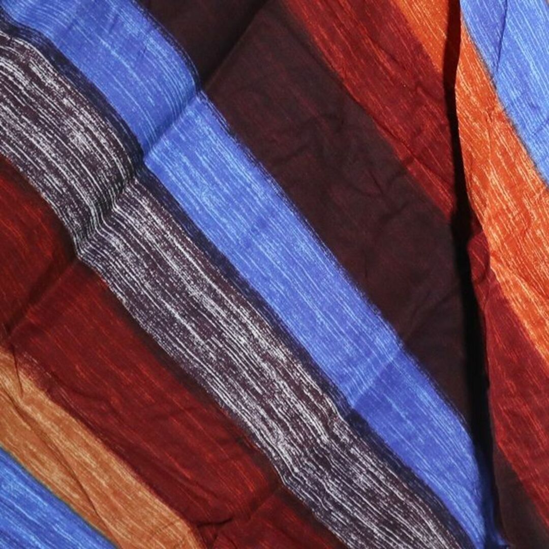 【新品】2wayアジアンサルエルパンツ  カラフルな縞縞模様　茶色・青色等 レディースのパンツ(サルエルパンツ)の商品写真
