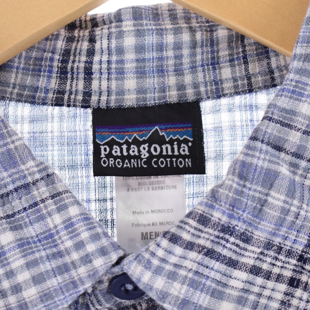 patagonia(パタゴニア)の古着 パタゴニア Patagonia ORGANIC COTTON オーガニックコットン 半袖 チェックシャツ メンズL /eaa349347 メンズのトップス(シャツ)の商品写真